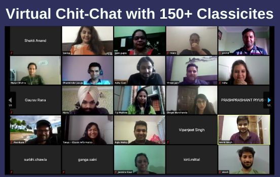 Virtual Chit-Chat with 150+ Classicites (3)